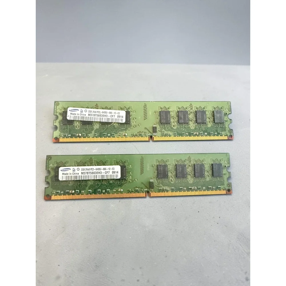 Samsung 4GB 2x2GB DDR2 RAM PC2-6400U 800MHz Desktop Memory M378T5663EH3-CF7